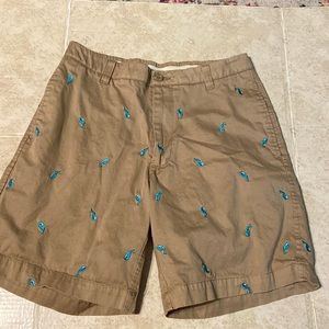 Byron Nelson Embroidered Khaki Golf Shorts